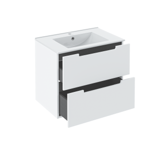 Тумба Runo Lina 60 белая под умывальник Teffy 60 (00-00004603)